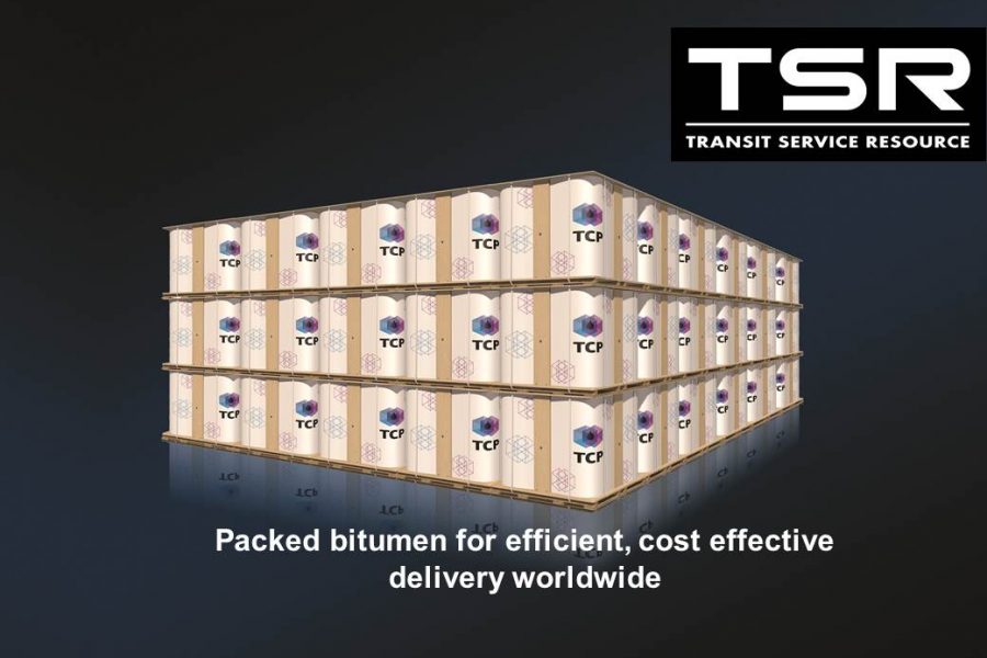 Packed bitumen for efficient, cost effective delivery worldwide